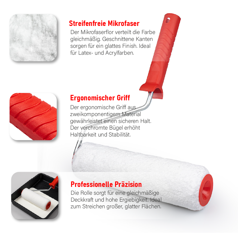 Farbroller 240 mm – Abmessungen und Anwendung im Einsatz